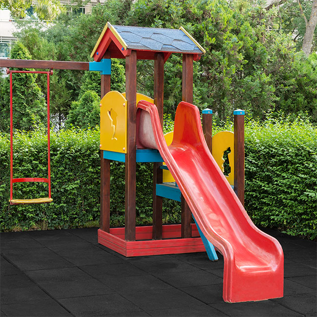 rubber online playground tile 1000 x-1000-25mm black