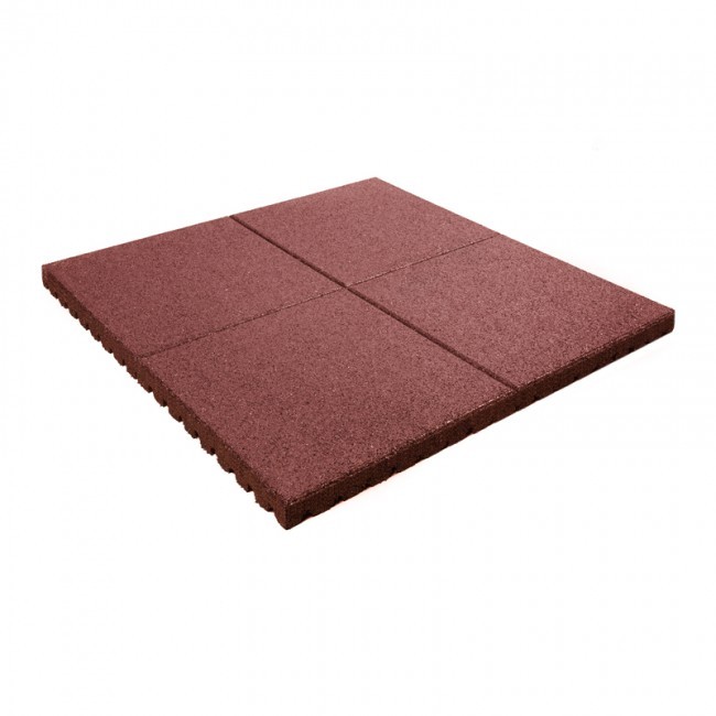 Rubber Playground Tile Red