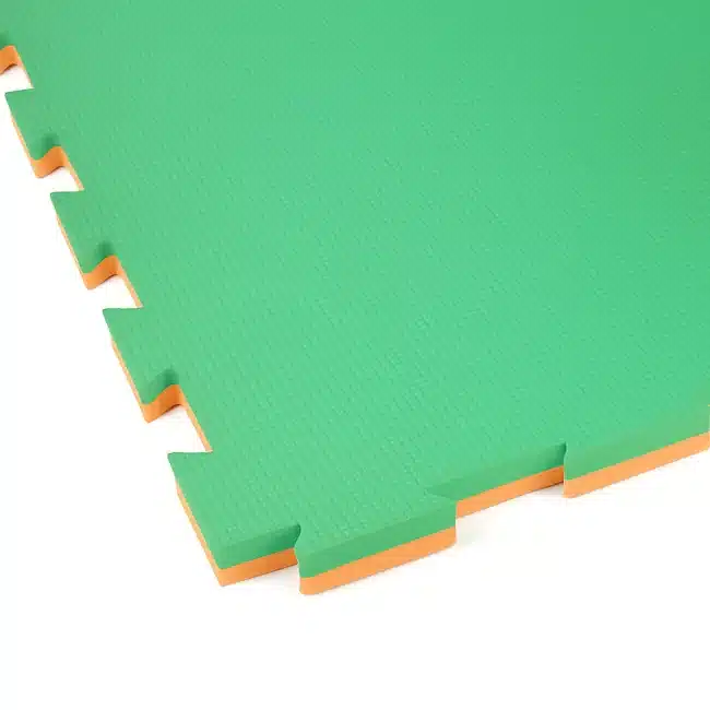 green and orange tatami mat