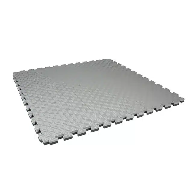Black and grey tatami mats with checker profile