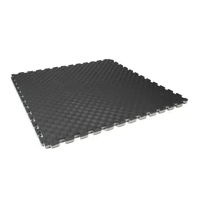 Black and grey tatami mats with checker profile