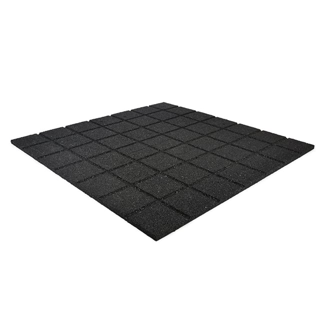 Rubber Playground Tile Black, Rubber Floor Tiles For Play Area