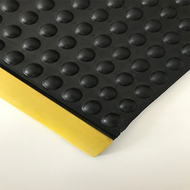 Rubber Anti-Fatigue Mat with Yellow Edging