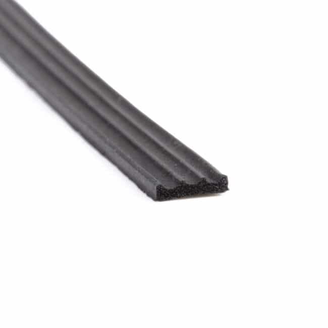 Draught seal rubber profile   8 x 2 mm – Black