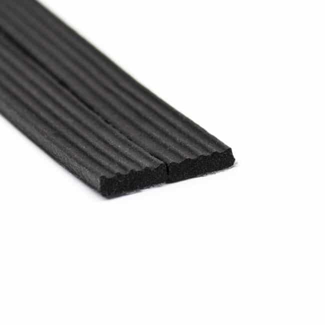 Draught seal rubber profile 9 x 3 mm -Black