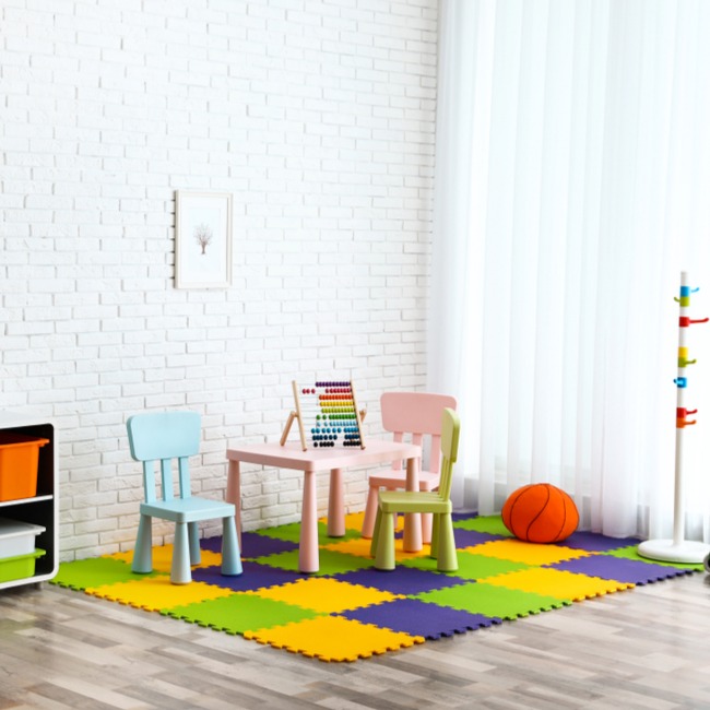 safe play area for childroom with eva foam tile