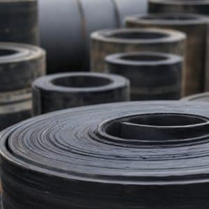 Industrial rubber lining rolls used for conveyor systems, equipment protection and wear resistant applications